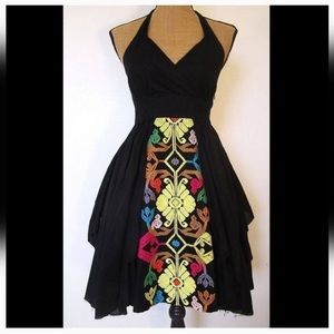 Floreat Halter Petticoat Dress